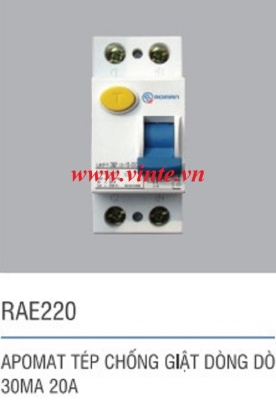 Aptomat chống giật REA220  2P 20A - Roman